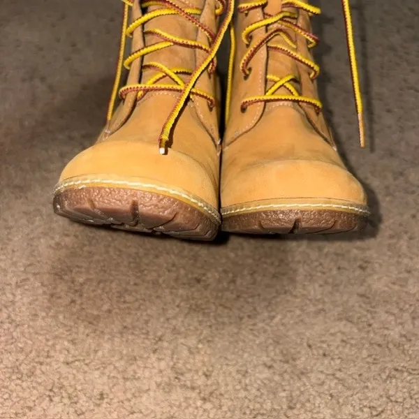 Timberland Tillston Heeled Ankle Boot Bootie Wheat Nubuck 6.5 - Image 7