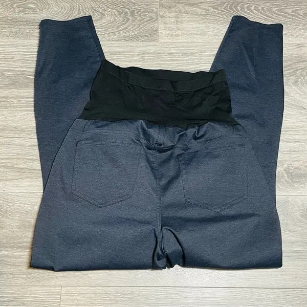 A Glow Maternity Leggings Size L‎ Blue Z188 - Image 5