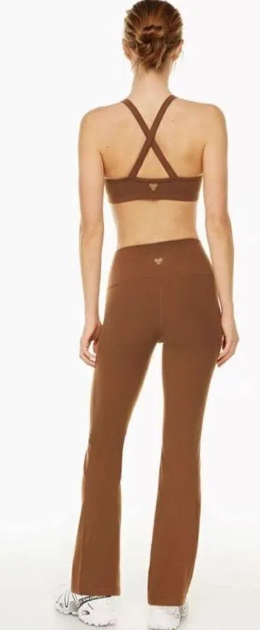 Tna Womens Mid-Rise Pull-On Butter Atmosphere Flare Yoga Pants Brown Size Medium - Image 2