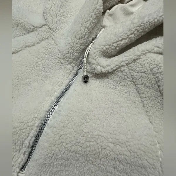 Lululemon Scuba Oversized Half-Zip Fleece Hoodie White Opal - Image 10