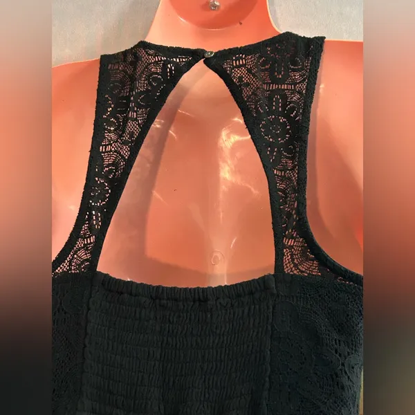 Abercrombie & Fitch Lightweight Black Lace Racerback Sleeveless Dress NWT XS - Image 9