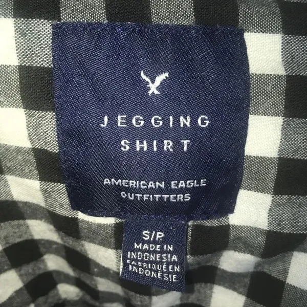 American Eagle jeggings S button down shirt - Image 3