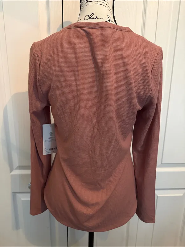 Athleta Long-Sleeve Waffle Henley - Dusty Rose - Image 5