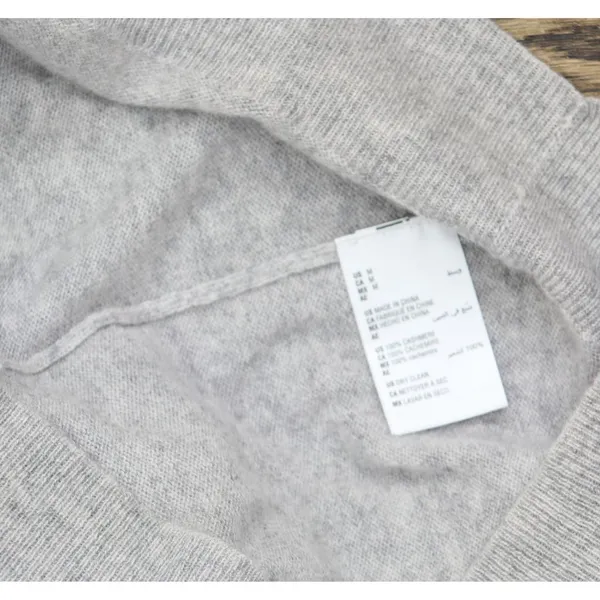 NWT Charter Club Women's Cashmere L'Amour Embroidered Crewneck Sweater Gray M - Image 10