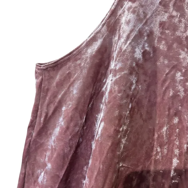 i.JOAH Mini Tent Dress Pink Velour Sleeveless SZ SM USA High Neck Boho Fairy - Image 5