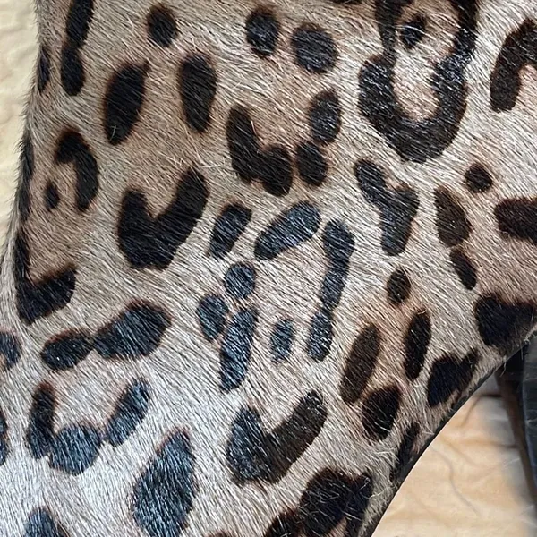 M&S Collection Womens Animal Print Ankle Boots Insolia Heels Tan Leather Size 3/ - Image 10