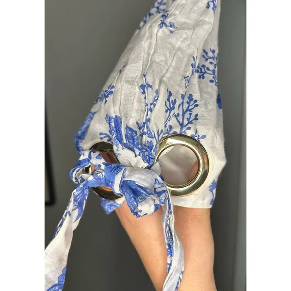 Alice McCALL Only Everything Midi Dress 4 Floral Plunge Neck Grommet Silk Blend - Image 9