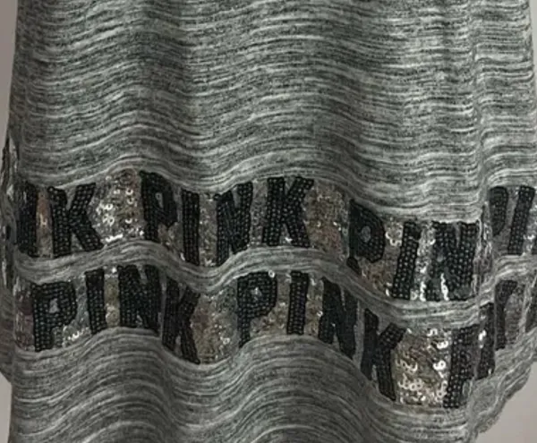 Vs Pink Victorias Secret Sequin Tank Top Gray Black - Image 4