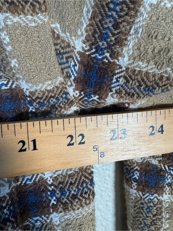 Abercrombie & Fitch Brown Plaid Shirt Jacket Womens S Fall Grunge Shacket - Image 3