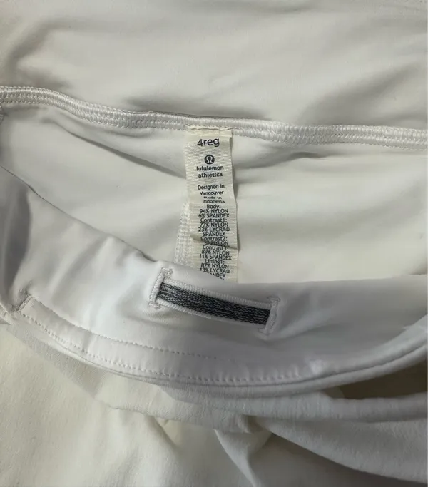 lululemon athletica pace setter White Flared Athletic Skort size 4. - Image 3