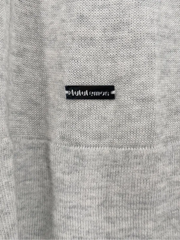 Lululemon Live Healthy Wrap Cardigan Grey Cashmere Bamboo Blend Size 4 - Image 6