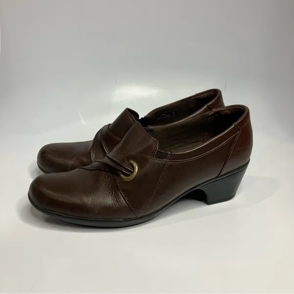 Clarks brown leather pumps‎ comfort shoes size 9.5 - Image 3