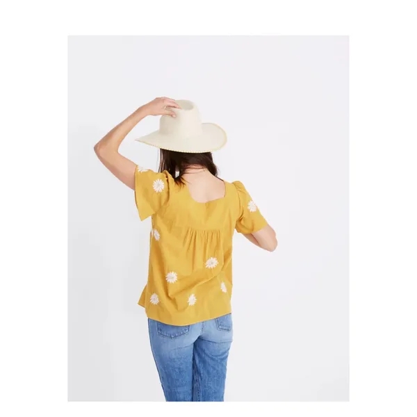 Madewell Floral Embroidered Butterfly Top - Image 2