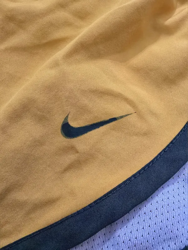 Nike DriFit Baylor Shorts Womens Yellow Green Lined Running Small - Image 4