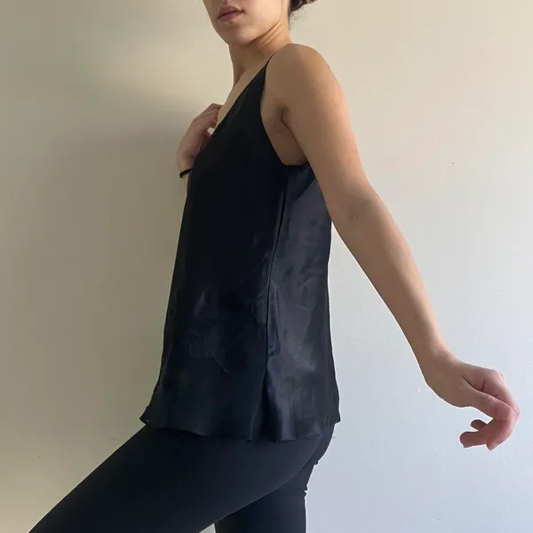Oscar de la Renta Black Silk Vintage Tank Top - Image 2