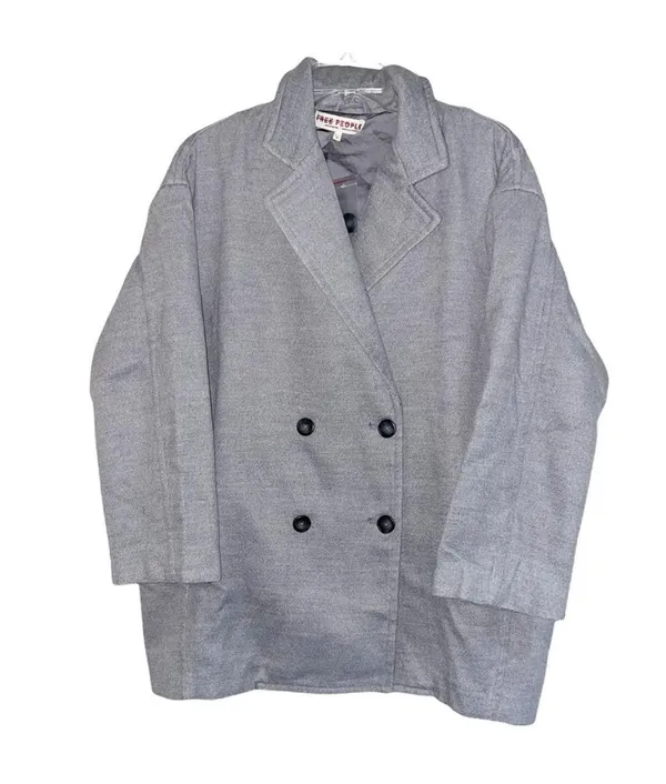 Hannah Slouchy Double Breasted Blazer in Washed Black - Image 5