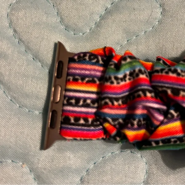 Colorful Aztec Scrunchie Apple Watch Band - Image 2