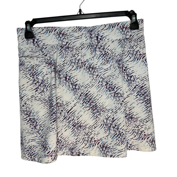 Pebble Beach Performance Skort Women's Size Medium White Blue Print Golf‎ Tennis - Image 10