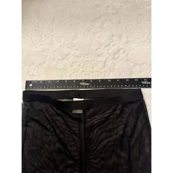 Wild Fable Mesh High Waist Flare Cover Up Pants Womens Small Black - Image 7
