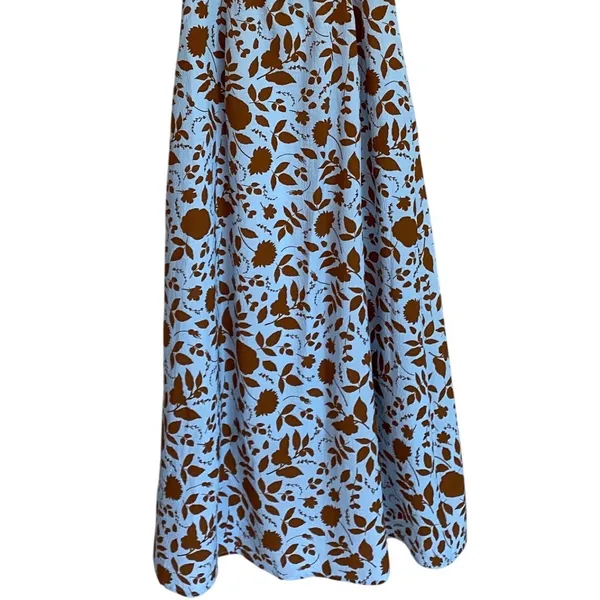 ASTR the Label‎ Blue Brown Floral Lace Up Cutout Midi Dress ALD44563 Small - Image 12