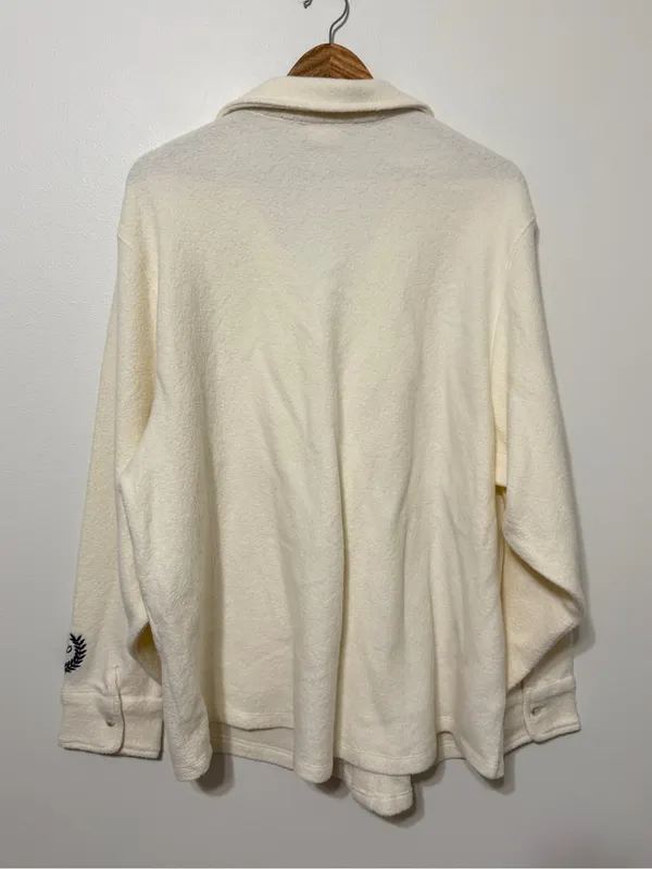 NWT PINK Victoria’s Secret Reverse Fleece Shacket Size XL Cream White NEW - Image 6