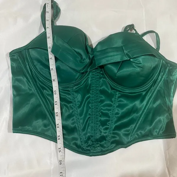 Satin Spaghetti Strap Party Crop Top Rave‎ Cute Zip Back Outfits Corset - Image 8