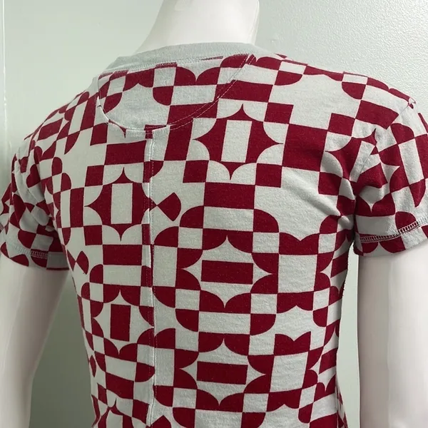 Free People FP Movement geometric red short sleeve cropped tee size XS - Image 6