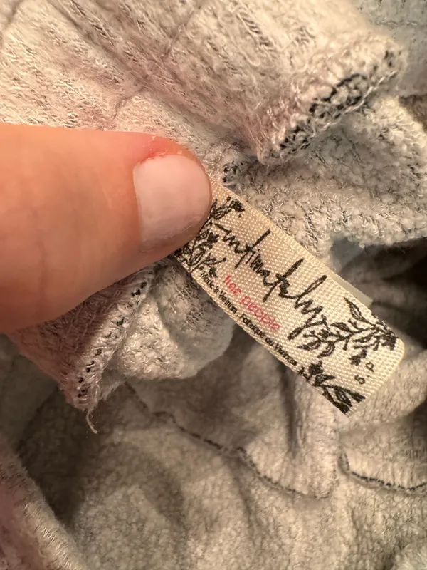 Free People Two-Toned Gray Fleece Sweatpants - Image 2