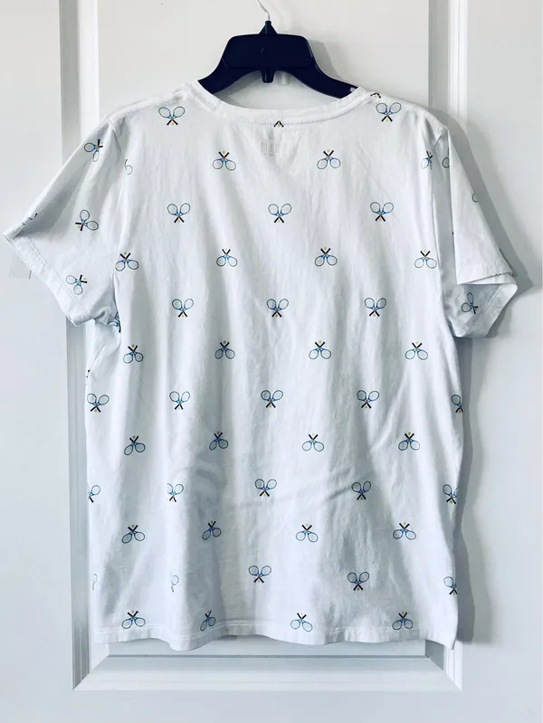 J.Crew Tennis Print Tee — Tenniscore Aesthetic - Image 3