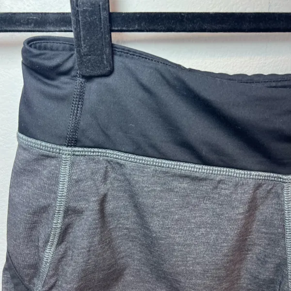 Lululemon 3" Speed Up Shorts Heathered Black / Black / Lakeside Blue Pocket Sz 4 - Image 2
