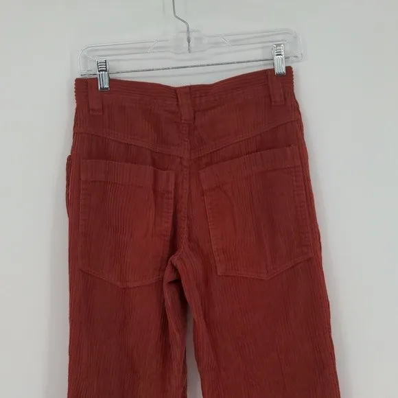 BDG Urban Outfitters Orange/Red Corduroy Straight Leg‎ Mid Rise Pant Size 25 - Image 12