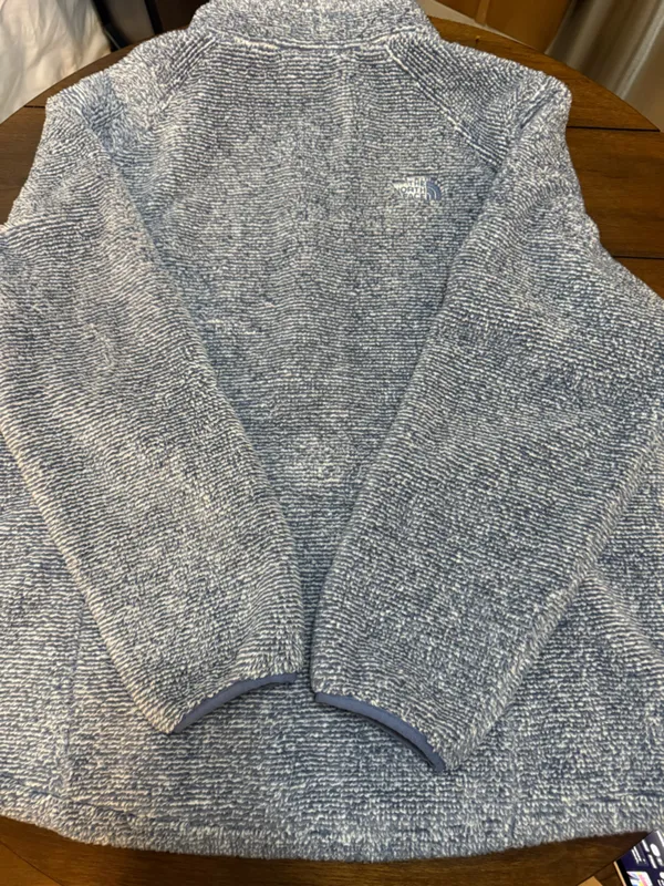 The North Face Jacket Womens XXXL Blue White High Pile Fleece Full Zip NFOOC782 - Image 6