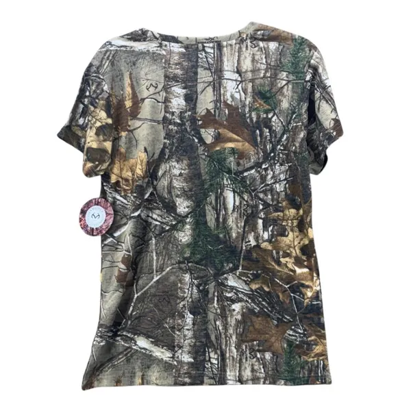 Realtree Womens Camo Shirt Large XTRA Womans Skinny Tee Hunting Outdoor Woodsman - Image 2