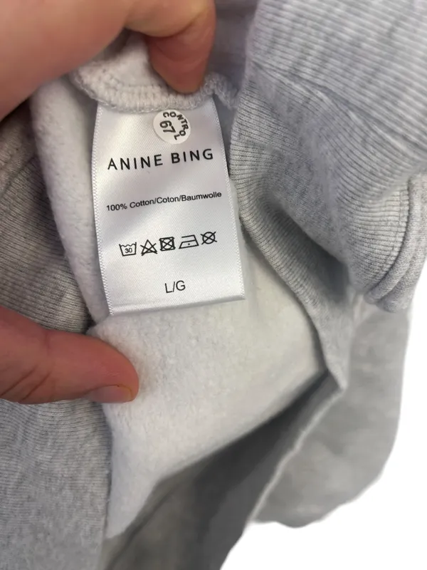 ANINE BING Sport Tyler Sweatshirt Heather Grey Size Large NWT ( SOLD OUT) - Image 8