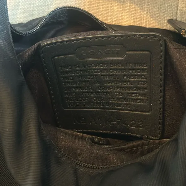 Coach Black Nylon Hobo Purse - Image 9