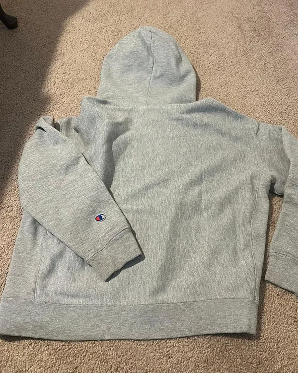 Champion Gray  Hoodie - Image 9
