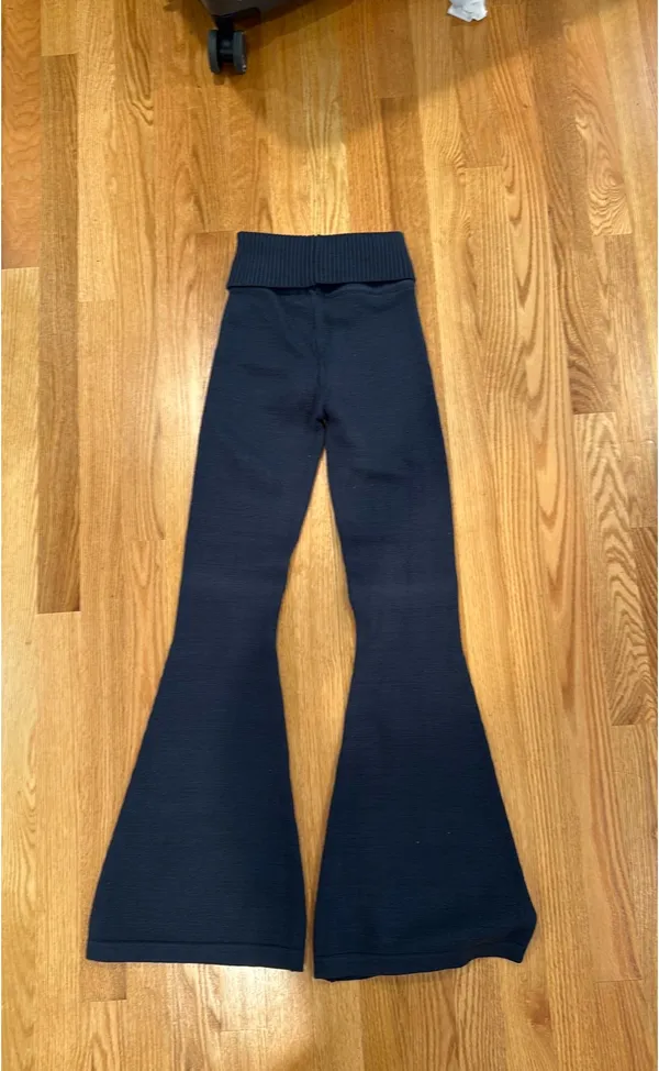 Edikted Fold Over Pants Knit Low-Rise - Image 3