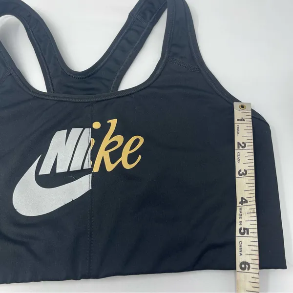 Nike‎ Womens Size Medium Sports Bra athletic silver/gold - Image 8