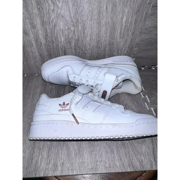 Adidas Women's Forum Low Sneakers White Rose‎ Gold Size 8.5 Casual - Image 8