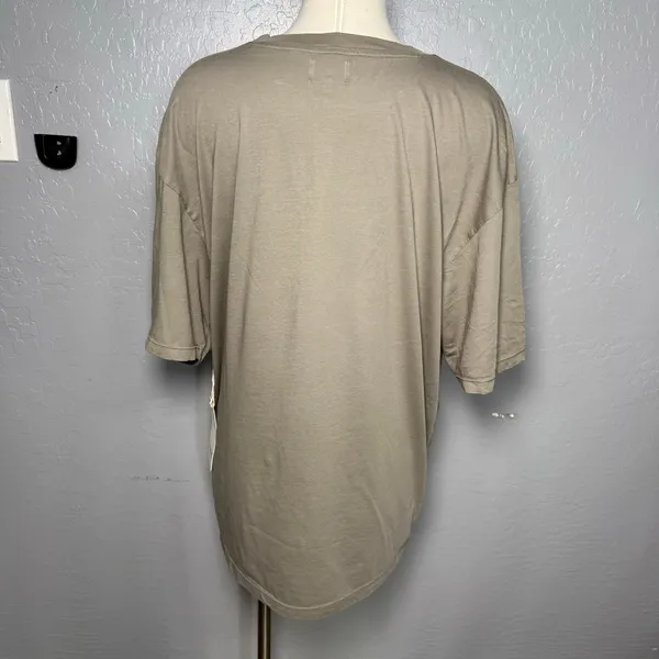 Mate The Label Organic Cotton Boyfriend Tee, Pebble, XL - Image 2