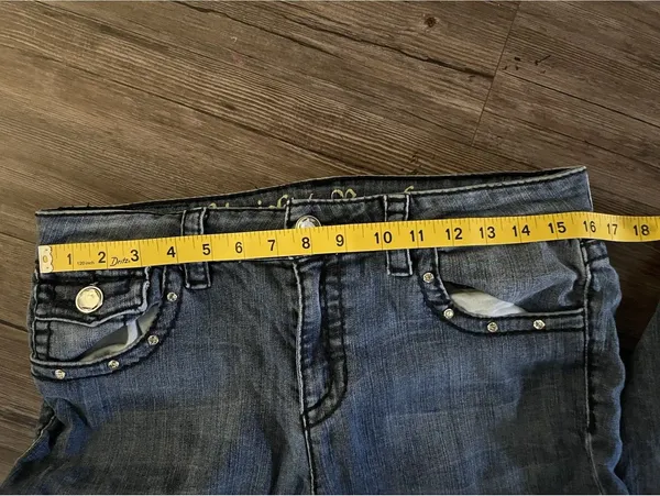 Y2K UKnighted Royal Jeans Sz 10 Boot Cut Dark Wash Pants - Image 4