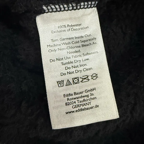 Eddie Bauer Black Fleece Jacket XL Cabincore - Image 4