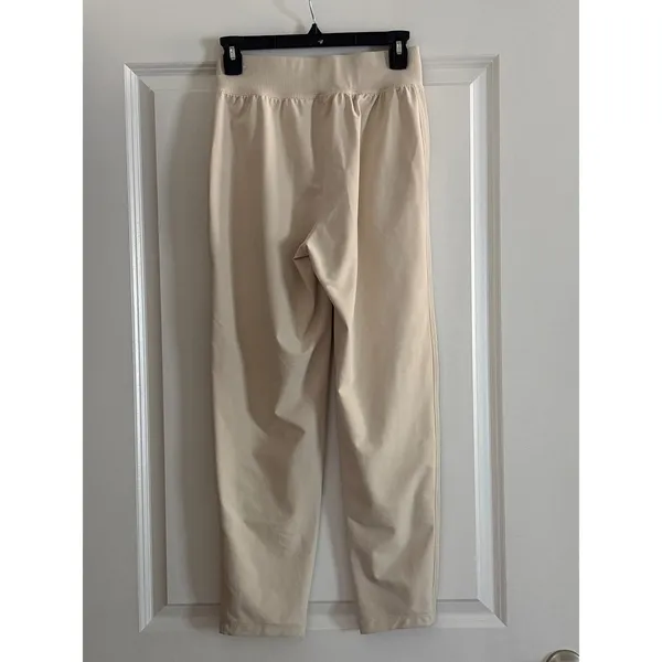 Old Navy Beige PowerSoft Go-Dry High Waisted Ribbed Panel Jogger Pants Small‎ - Image 6