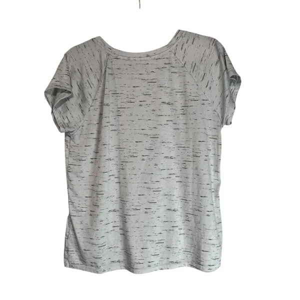 Cuddl‎ Duds Vacay Mode Graphic T-Shirt Gray Space Dye Surfboards V-Neck Medium - Image 5