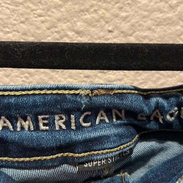 American Eagle Super Stretch Super High Rise Jeggings Size 0 Regular Distressed - Image 12