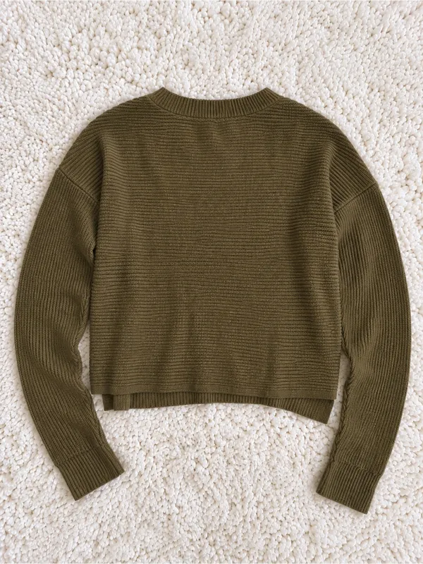 Madewell Patch Pocket Pullover Sweater – Cadmium Green – S - Image 6