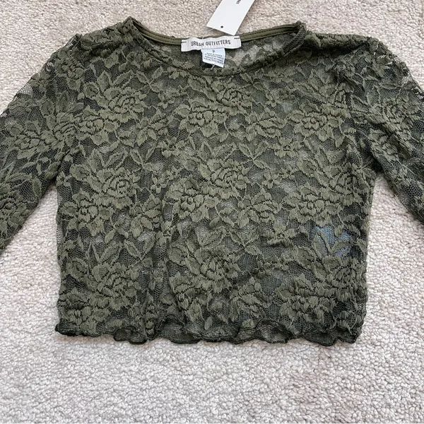 Urban Outfitters Danica Lace Sheer Long Sleeve Top NWT - Image 3