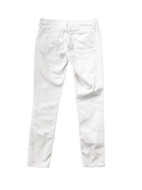 J. Crew 8" Toothpick Denim Ankle Jean in White Wash Size 27 - Image 5