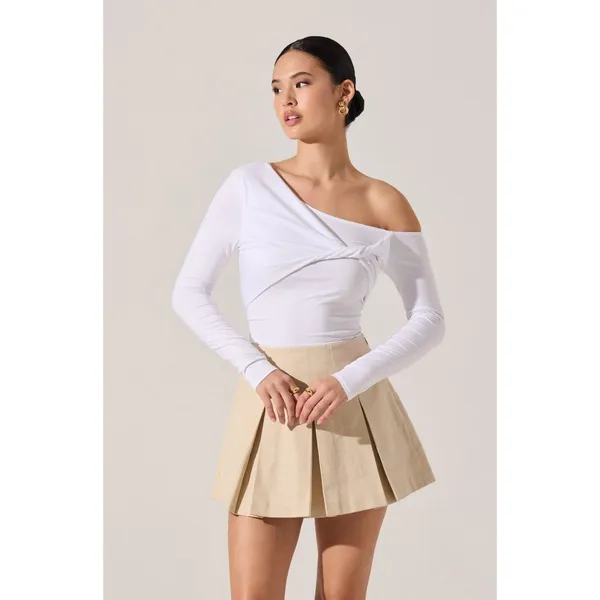ASTR the Label Kora Top in White Small New Womens Long Sleeve Tee - Image 11