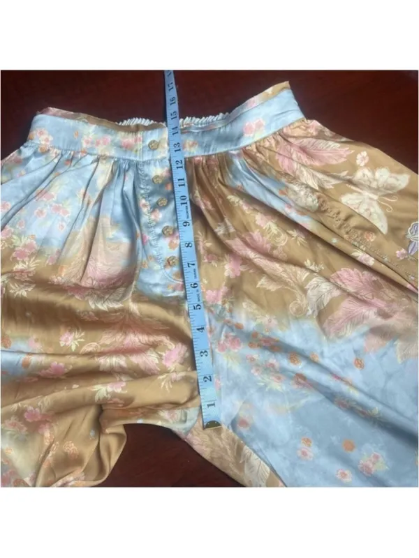 FREE PEOPLE Intimately Night Special Printed Pants Harem pants Embroidered Sz S - Image 9